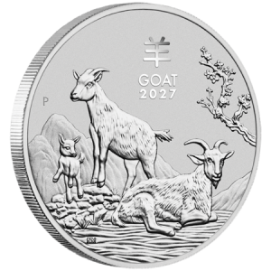 Сребърна монета "Лунарен календар, Година на Козата - 2027", 1 Oz
